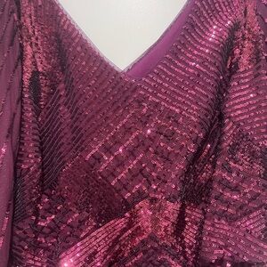 Sequin V-Neck gown